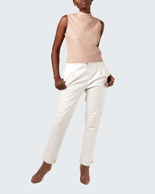 Crawford Recycled Leather Top